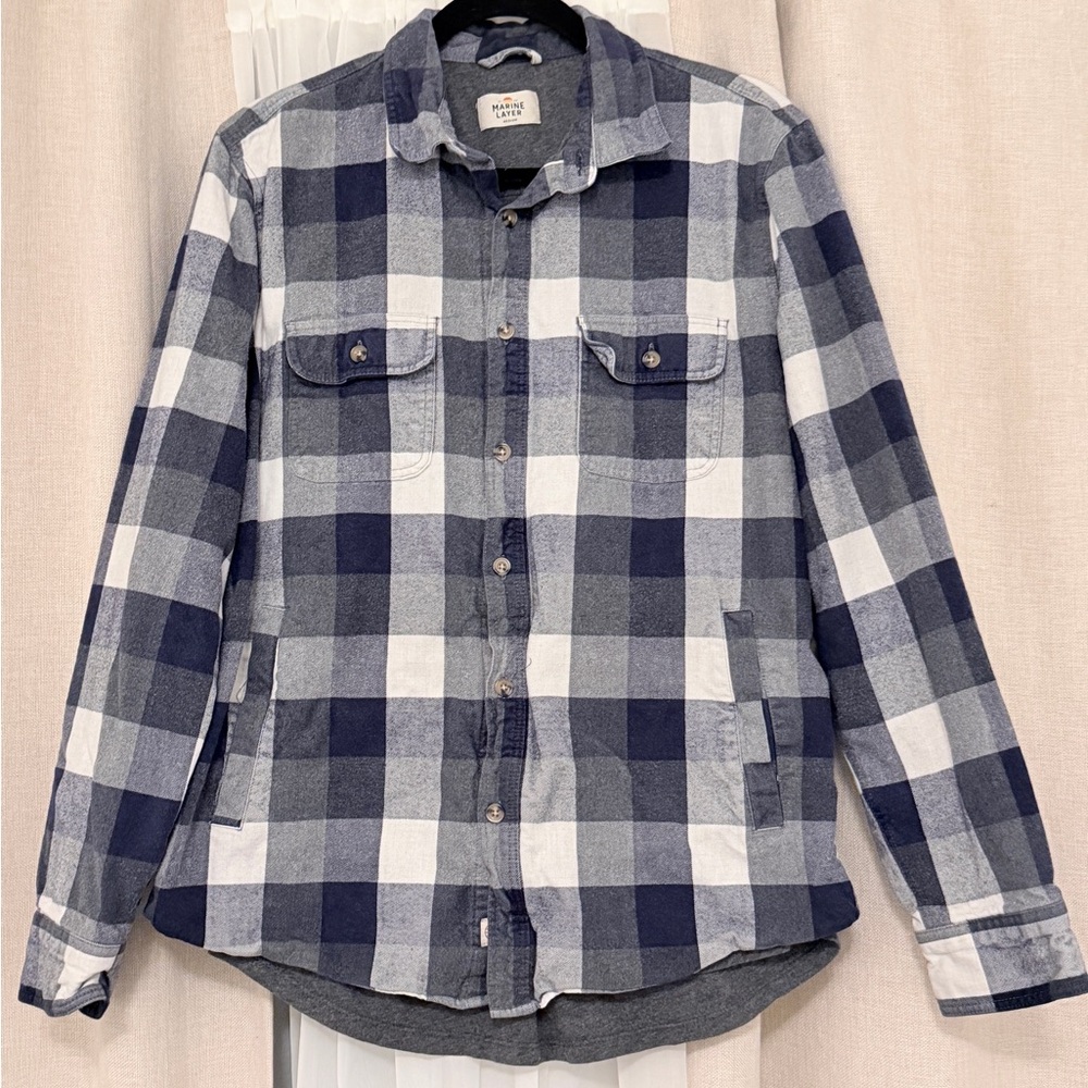 Marine Layer Lined flannel Plaid Jacket Size: Medium - Picture 4 of 6